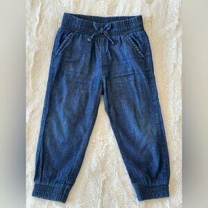 Children's Navy Elastic Waist Denim Pants